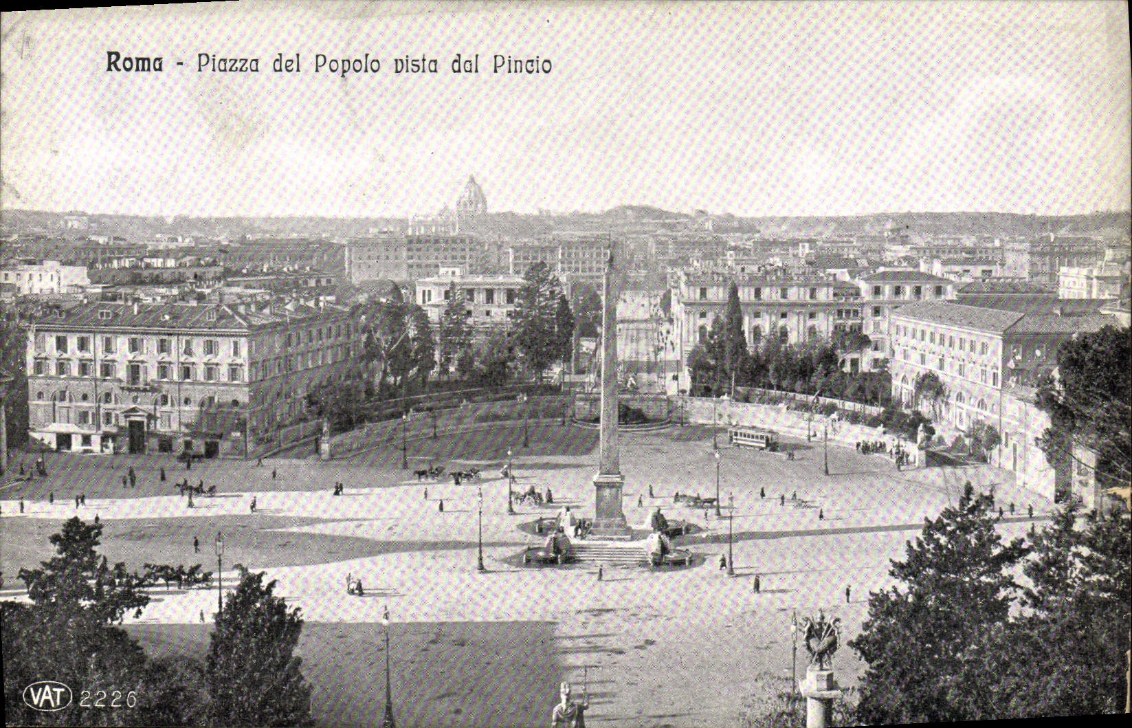 CPA Roma Piazza del Popolo Dista Dal Pincio