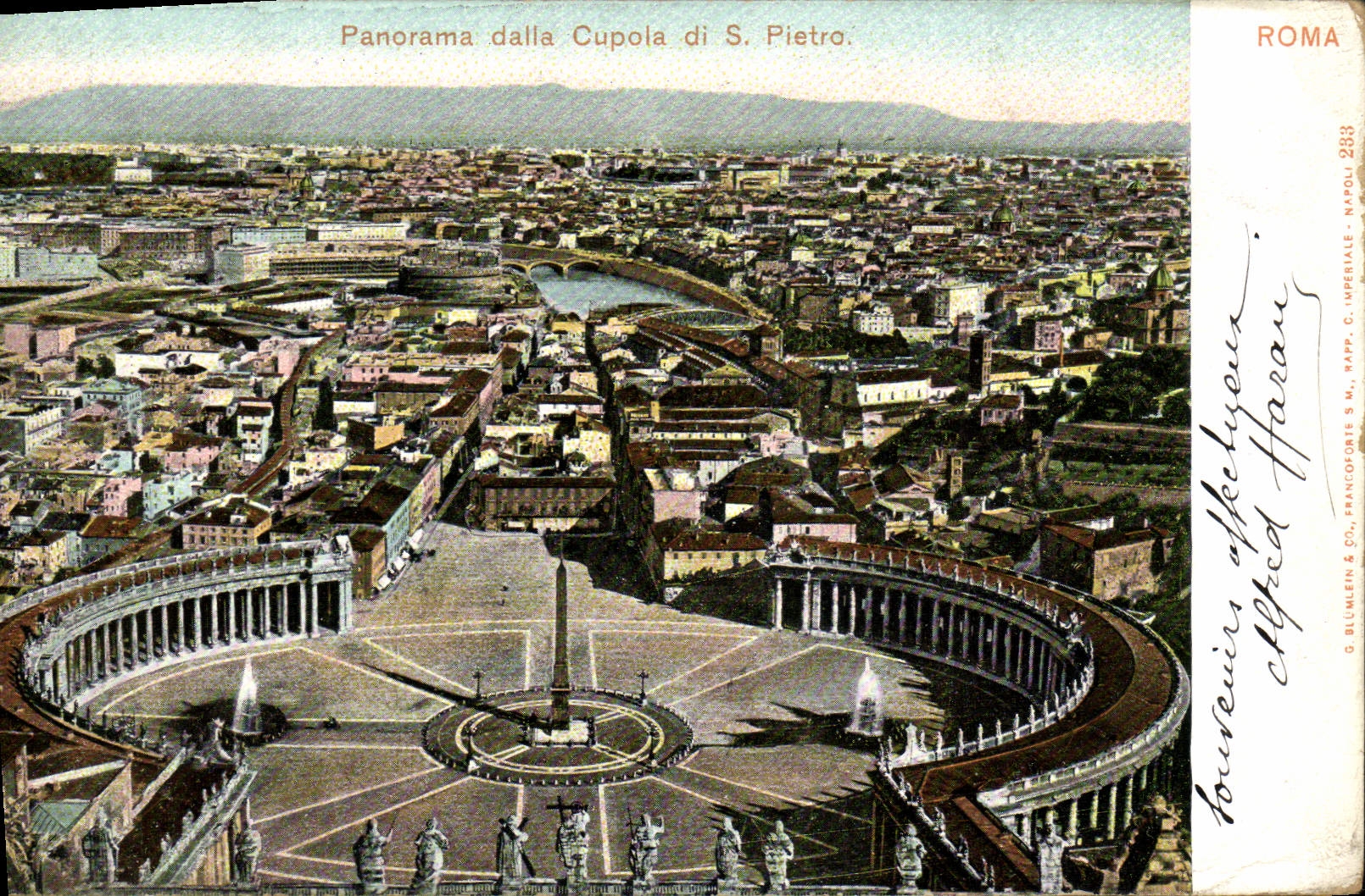 CPA Roma Panorama Dalla Cupola di S Pietro