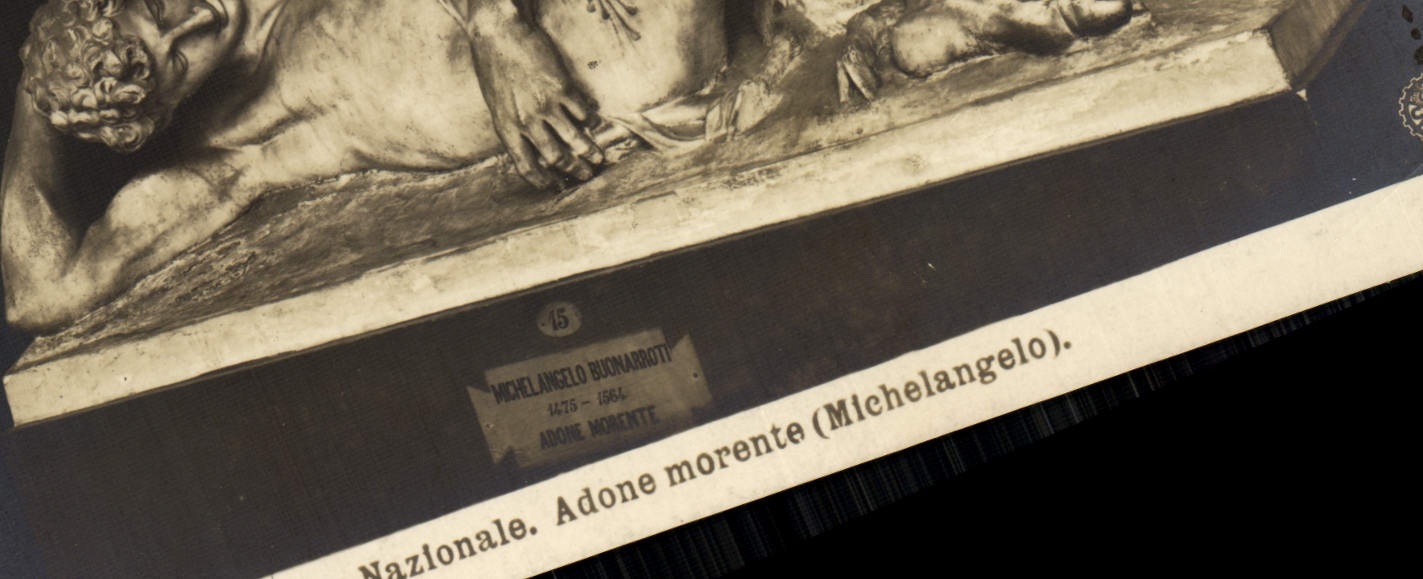 La POSTAL Firenze Museo Nazionale de la VENDIMIA dedica el morente Michemangelo