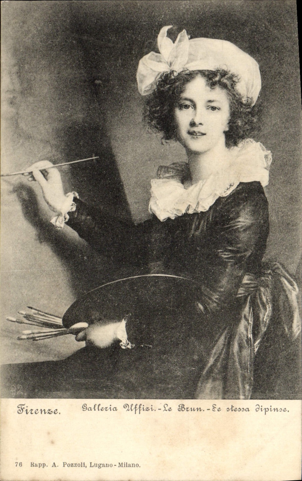 VINTAGE POSTCARD Firense Salleria uffisi the Brown one