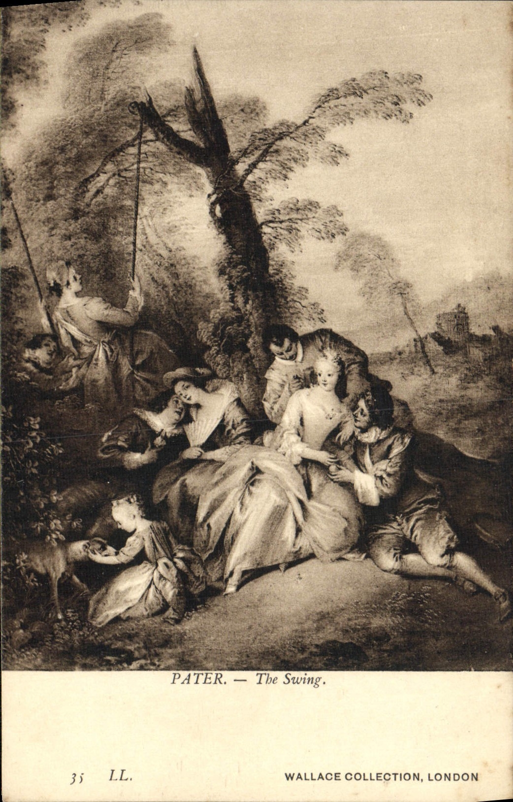 VINTAGE POSTCARD Lord's Prayer The Swing Wallace London Collection