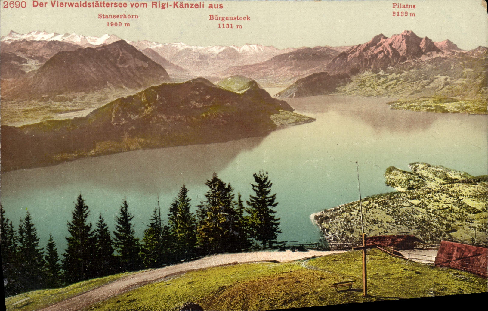 CPA Der Vierwaldstattersee Vom Rigi Kanzeli Aus