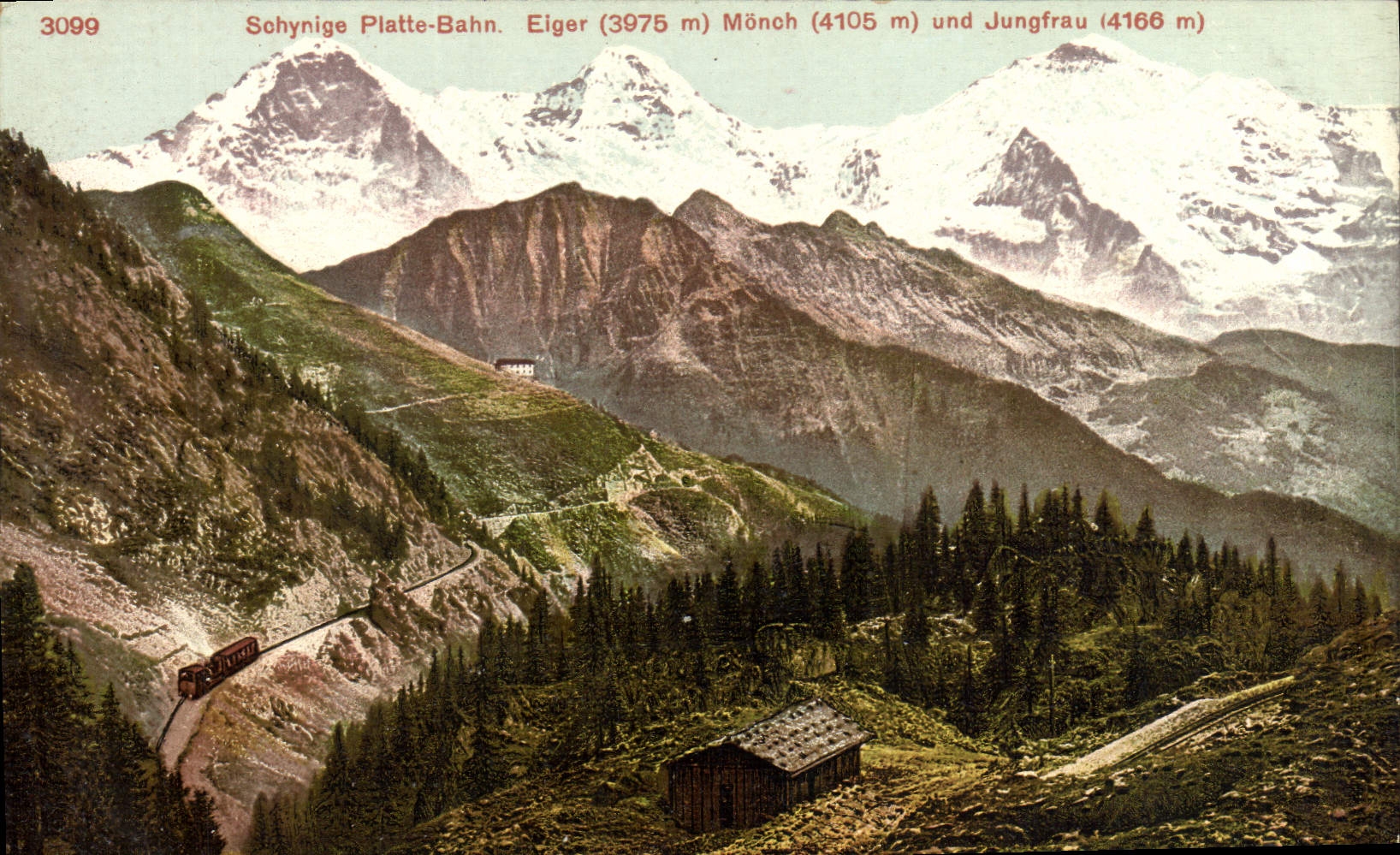 CPA Schynige Platte Bahn elger Moch Und Jungfrau