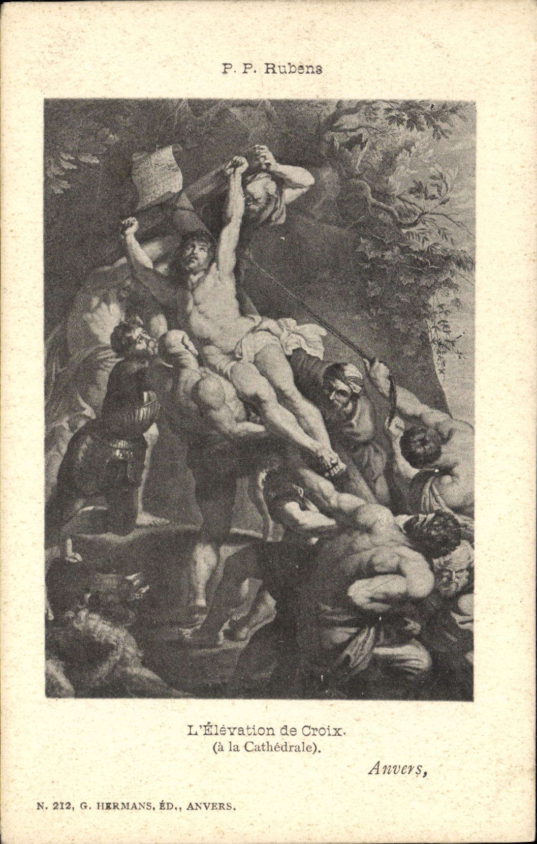 VINTAGE POSTCARD Rubens the Rise In Cross to the Antwerp cathedral