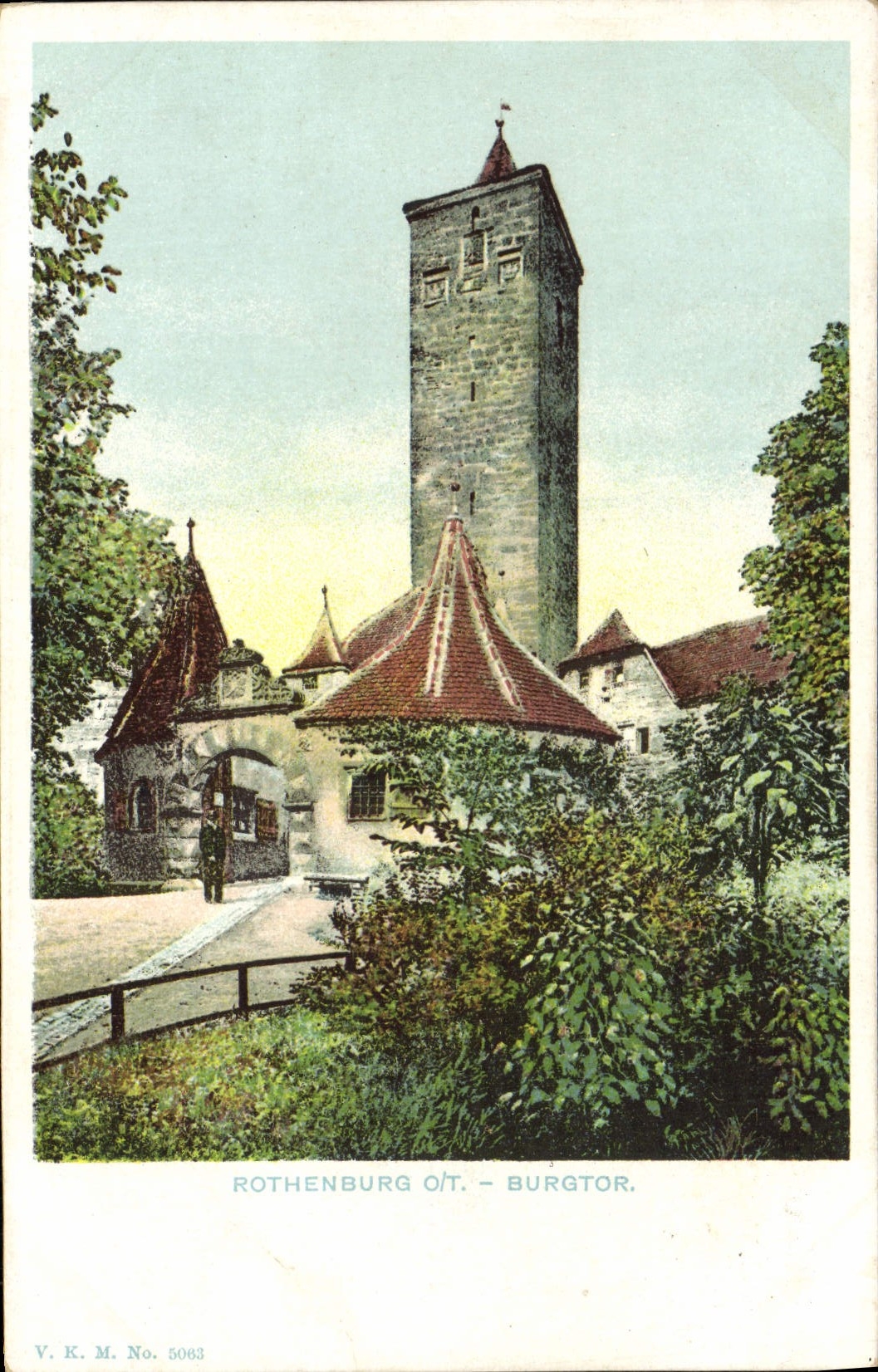 VINTAGE POSTCARD Rothenburg Burgtor