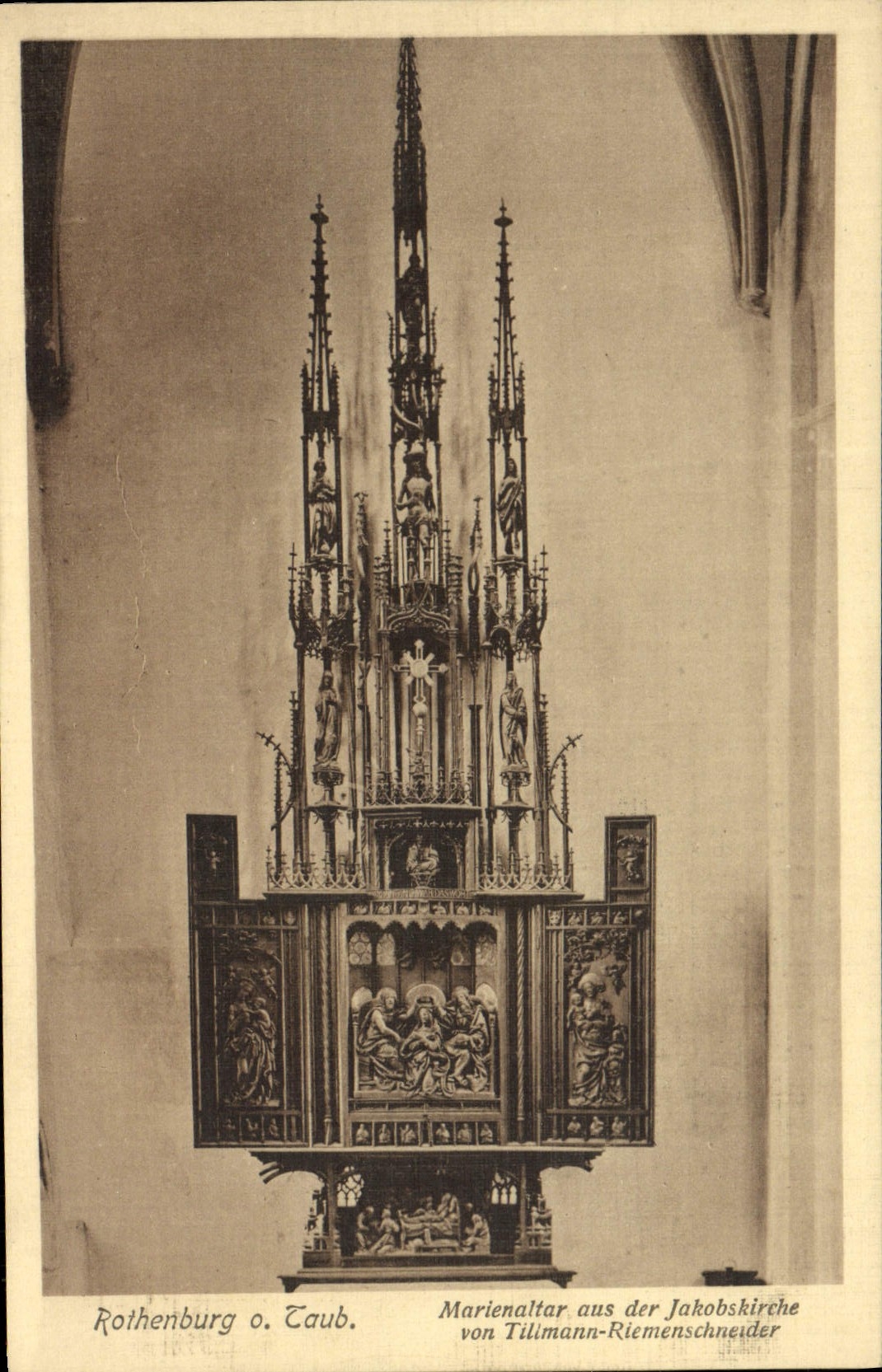 VINTAGE POSTCARD Rothenburg Jaub Marienaltar Aus Der Jakobskirche