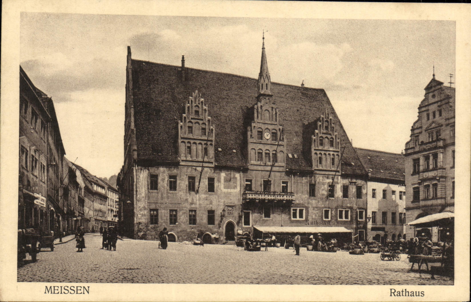 VINTAGE POSTCARD Meissen Rathaus