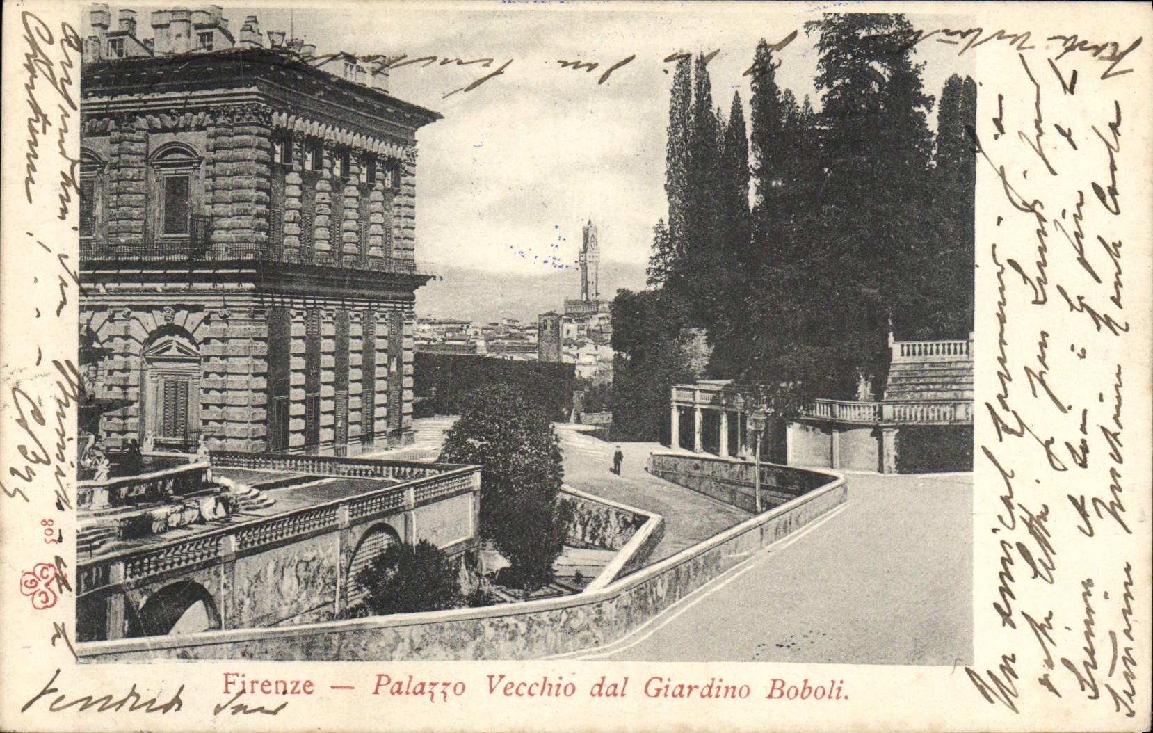 CPA Firenze Palazzo Vecchio Dal Giardino Boboli