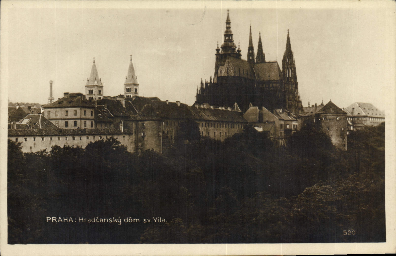 Dom Vita de Praga Hradeansky de la POSTAL de la VENDIMIA