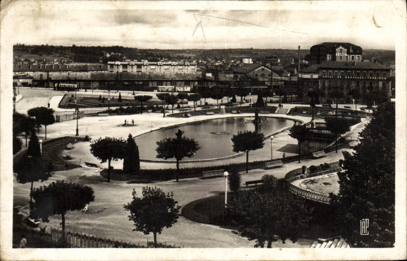 MODERN CARD Limoges Gardens Of the Station