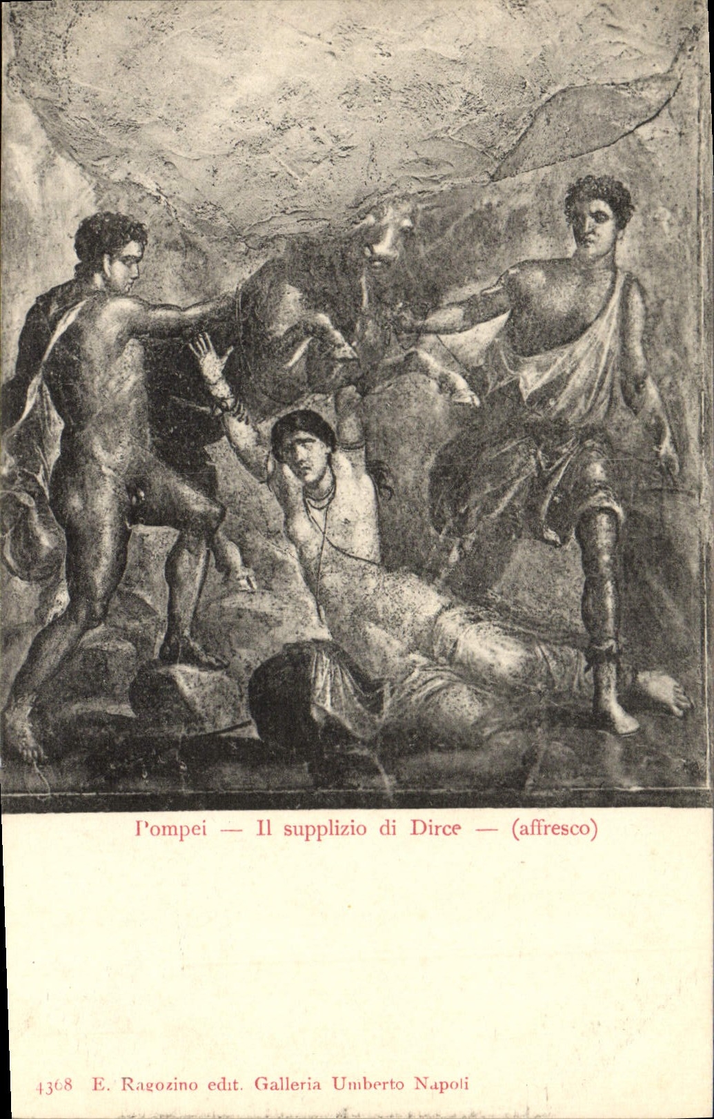 POSTAL Pompeya Supplizio Di Dirce de la VENDIMIA