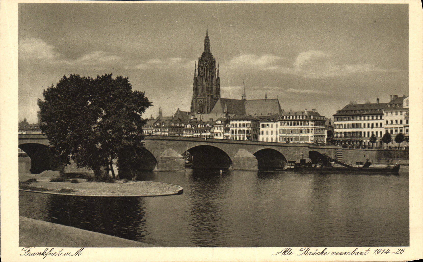 La POSTAL Francfort de la VENDIMIA TIENE Sr. Alte Brucke