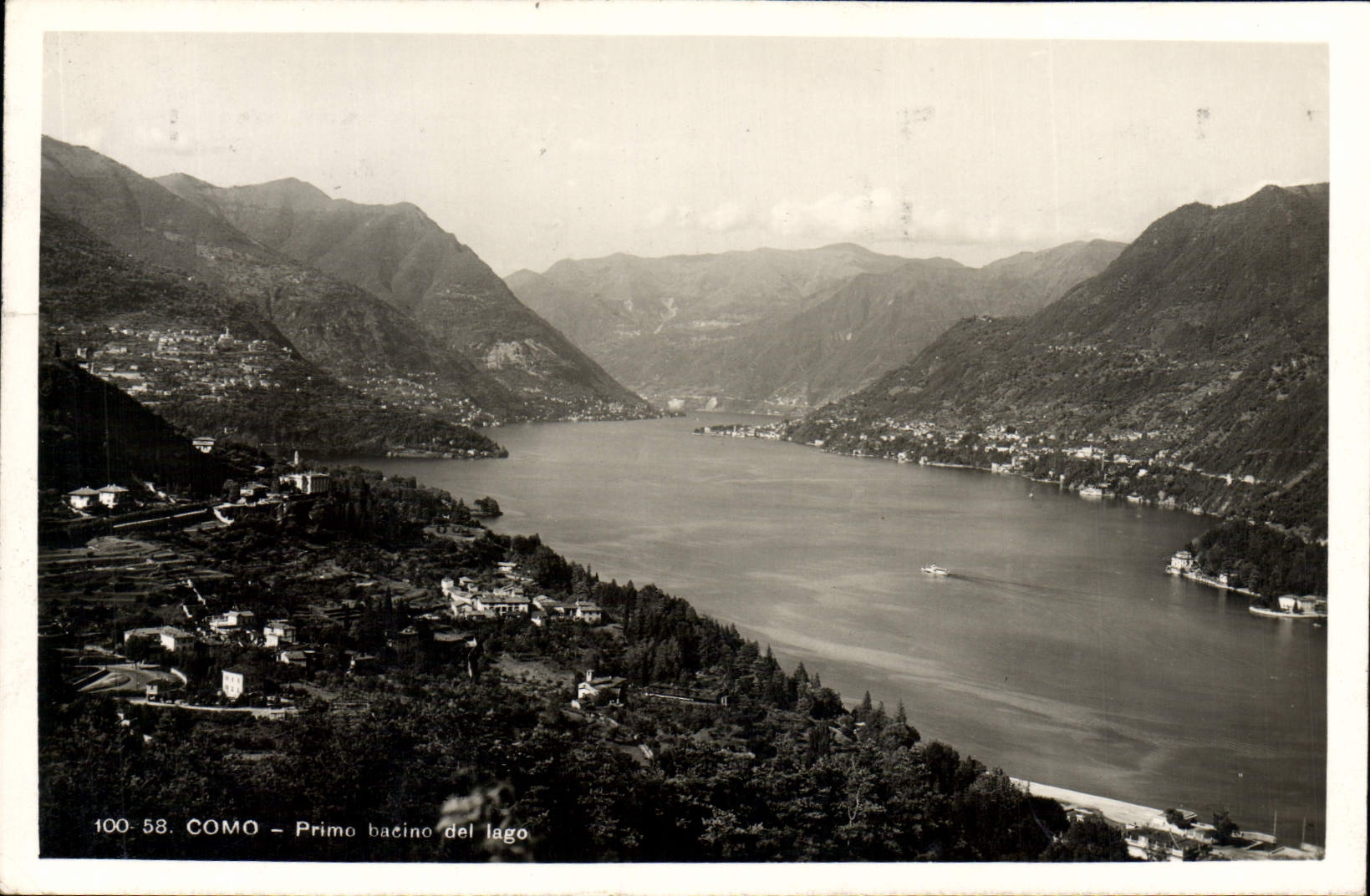 VINTAGE POSTCARD Como Firstly bacino Del Lago