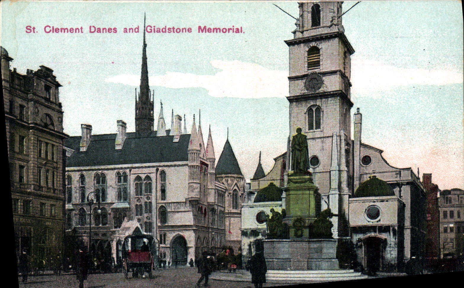 Daneses del St de la POSTAL de la VENDIMIA y monumento clementes de Gladstone