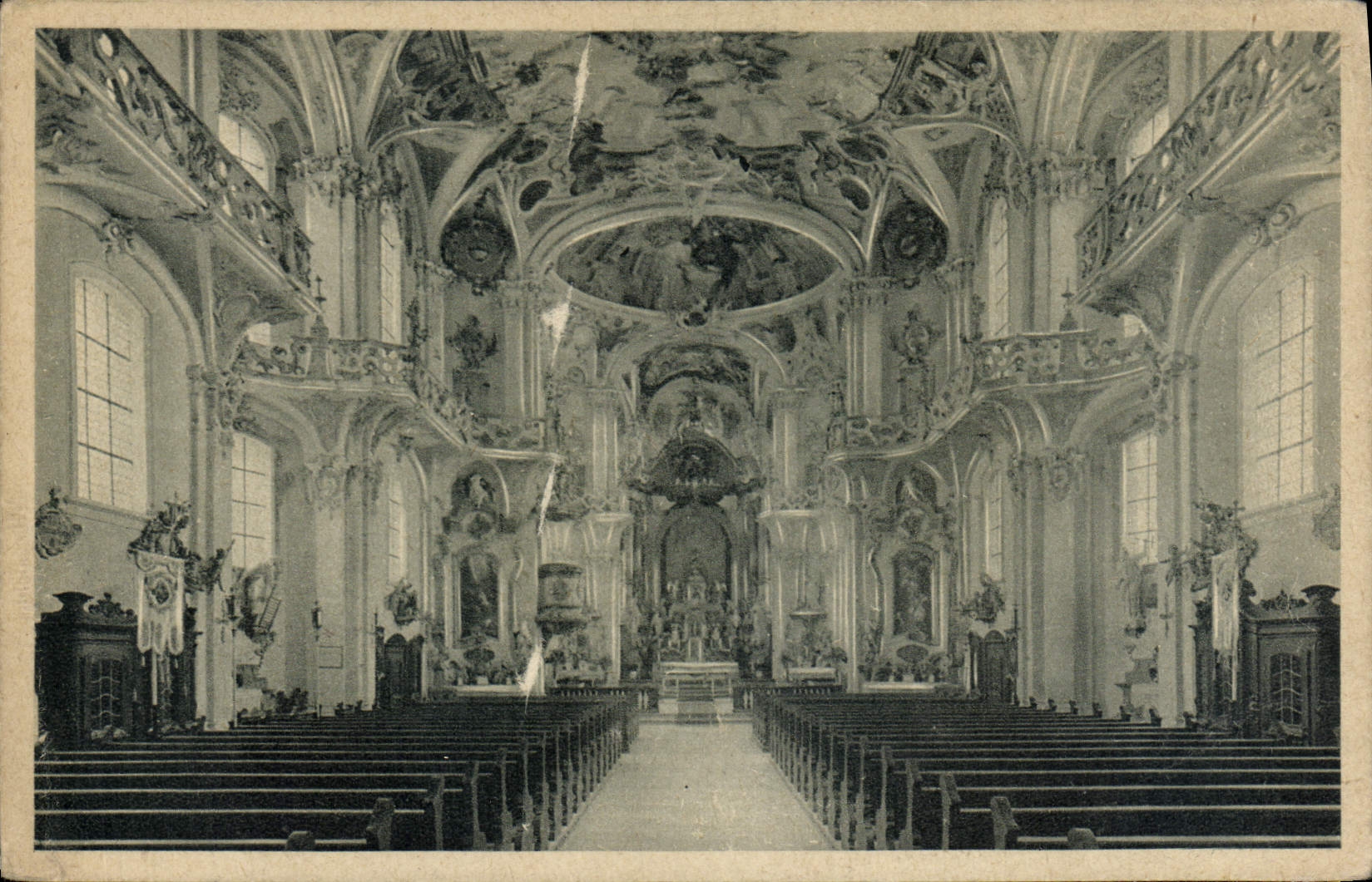 VINTAGE POSTCARD Cistercienser Probstei Birnau Inneres Der Kirche