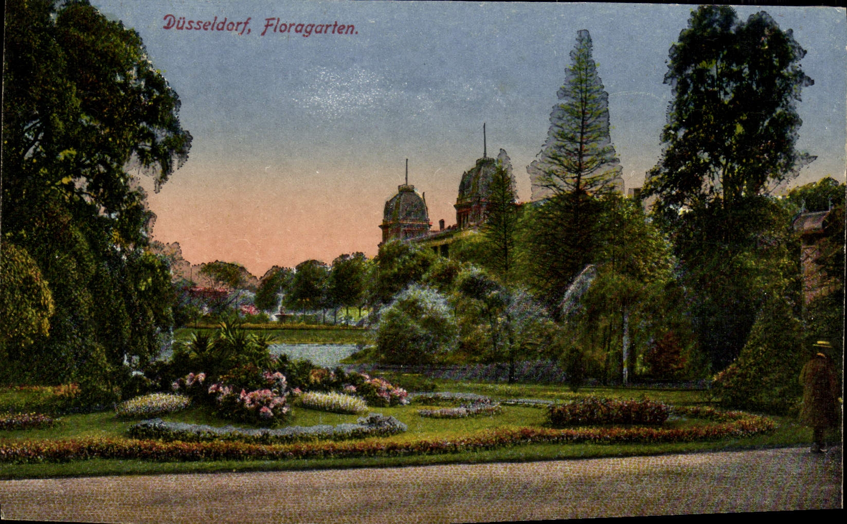 POSTAL Düsseldorf Floragarten de la VENDIMIA