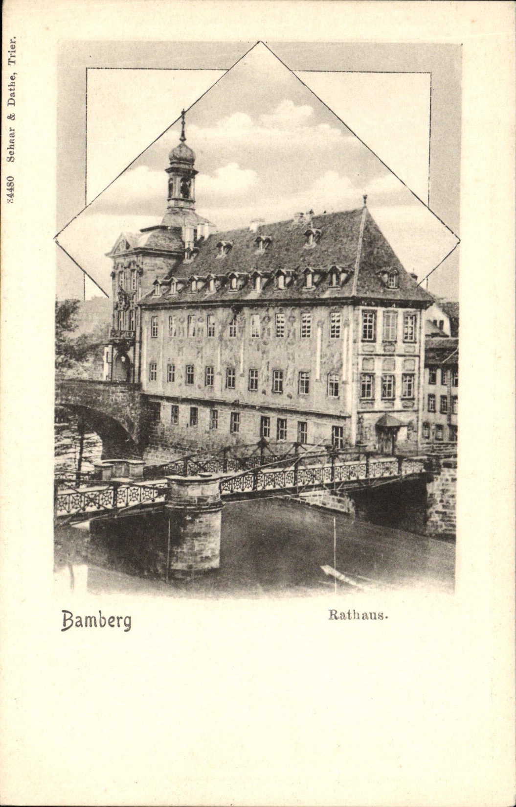 VINTAGE POSTCARD Bamberg Rathaus