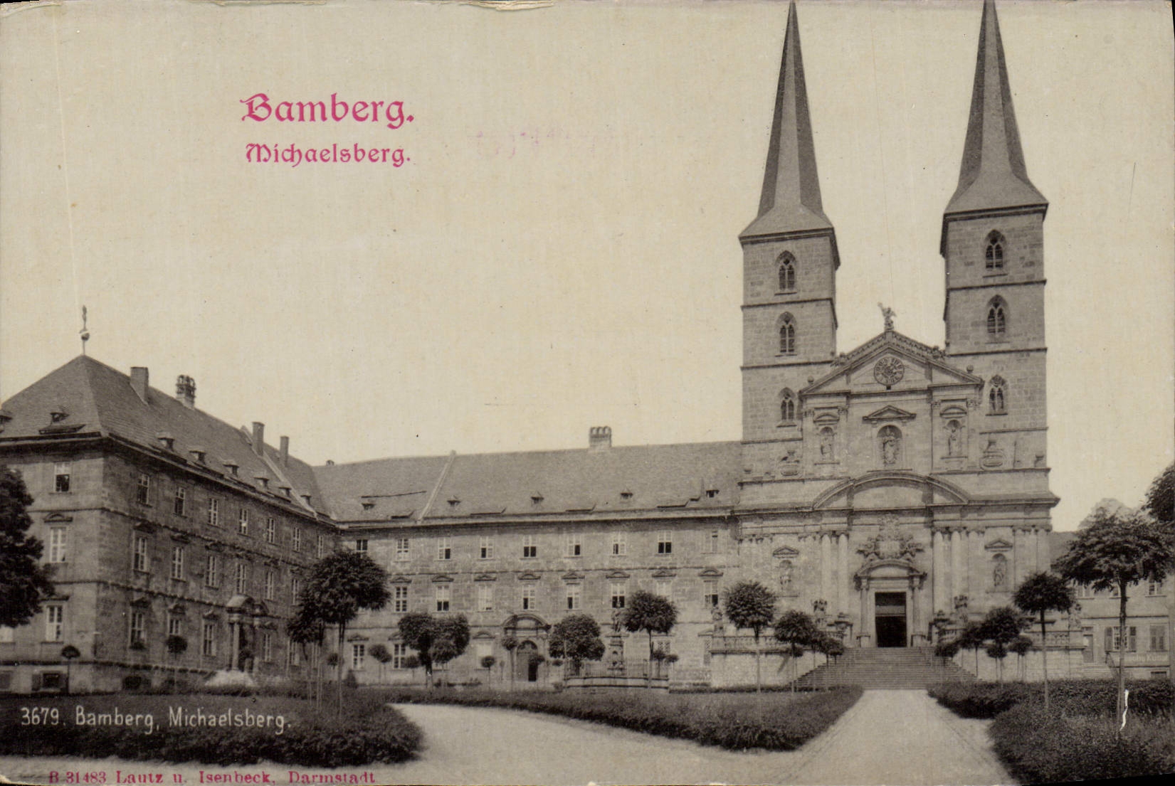 VINTAGE POSTCARD Bamberg Michaelsberg