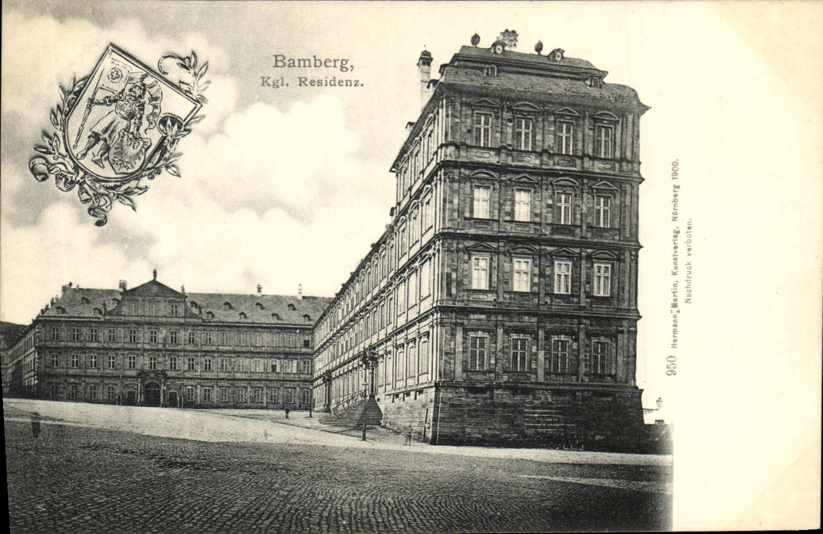 VINTAGE POSTCARD Bamberg Kgl Residenz