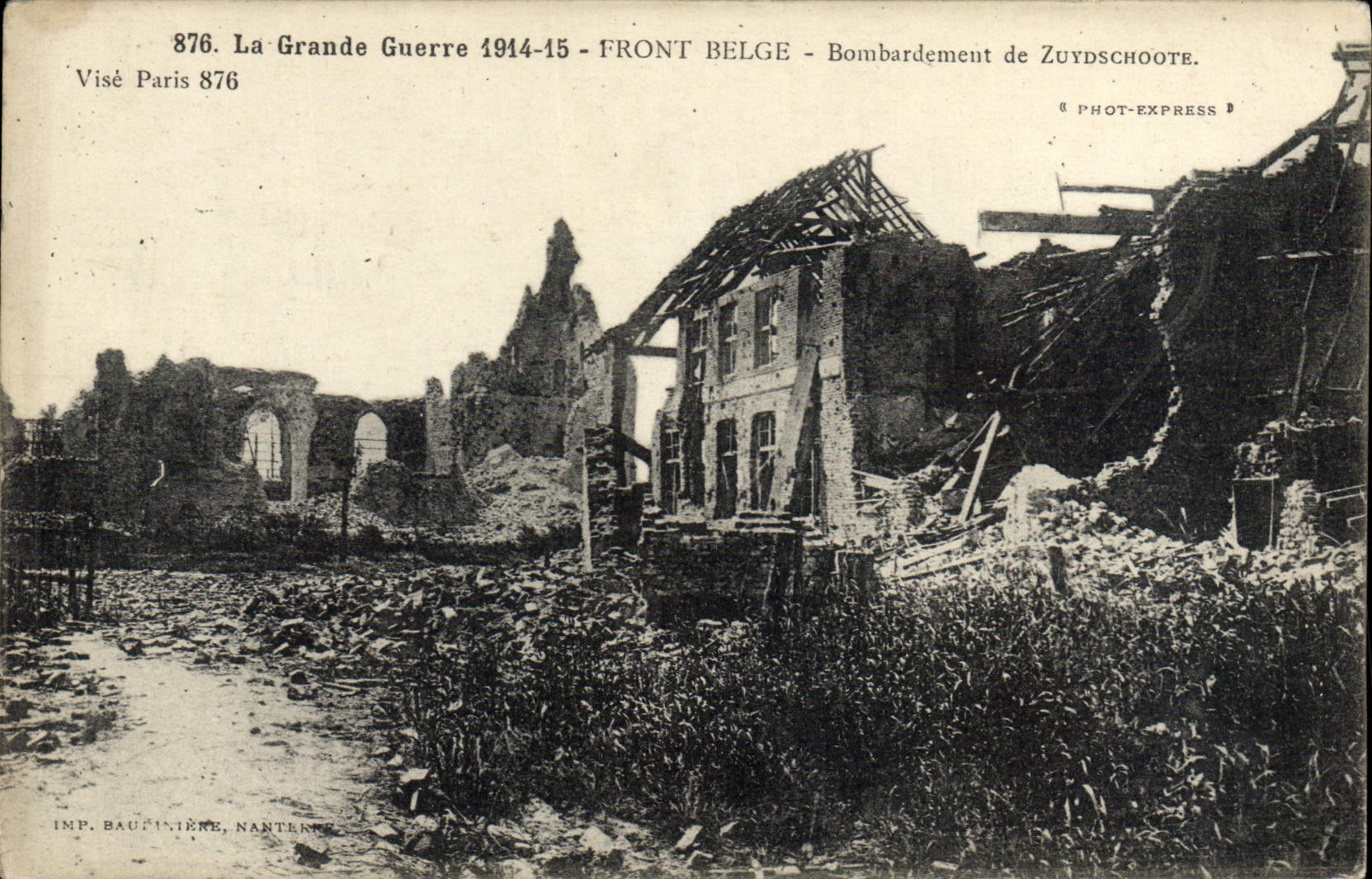 CPA La Grande Guerre Front Belge Bombardement De Zuydscoote