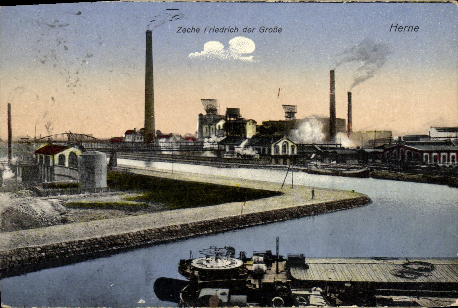 VINTAGE POSTCARD Zeche Friedrich Der Grobe Herne