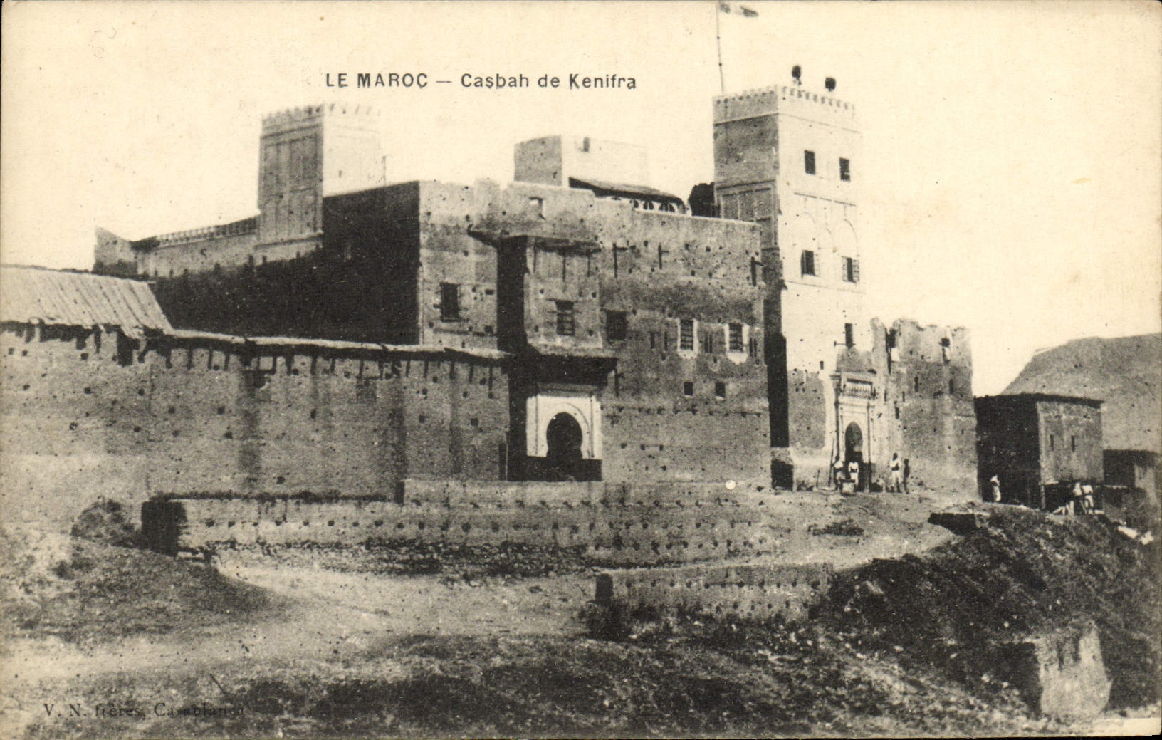 VINTAGE POSTCARD Morocco Kasbah De Kenifra