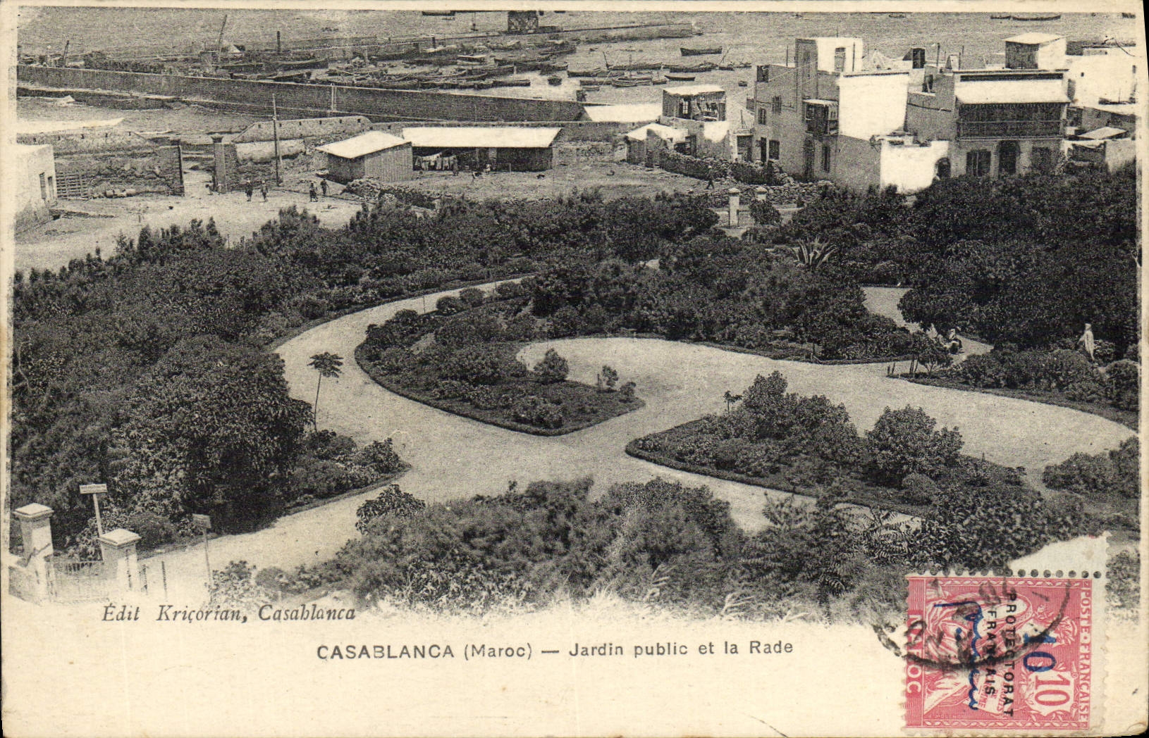 CPA Casablanca Jardin Public Et La Rade