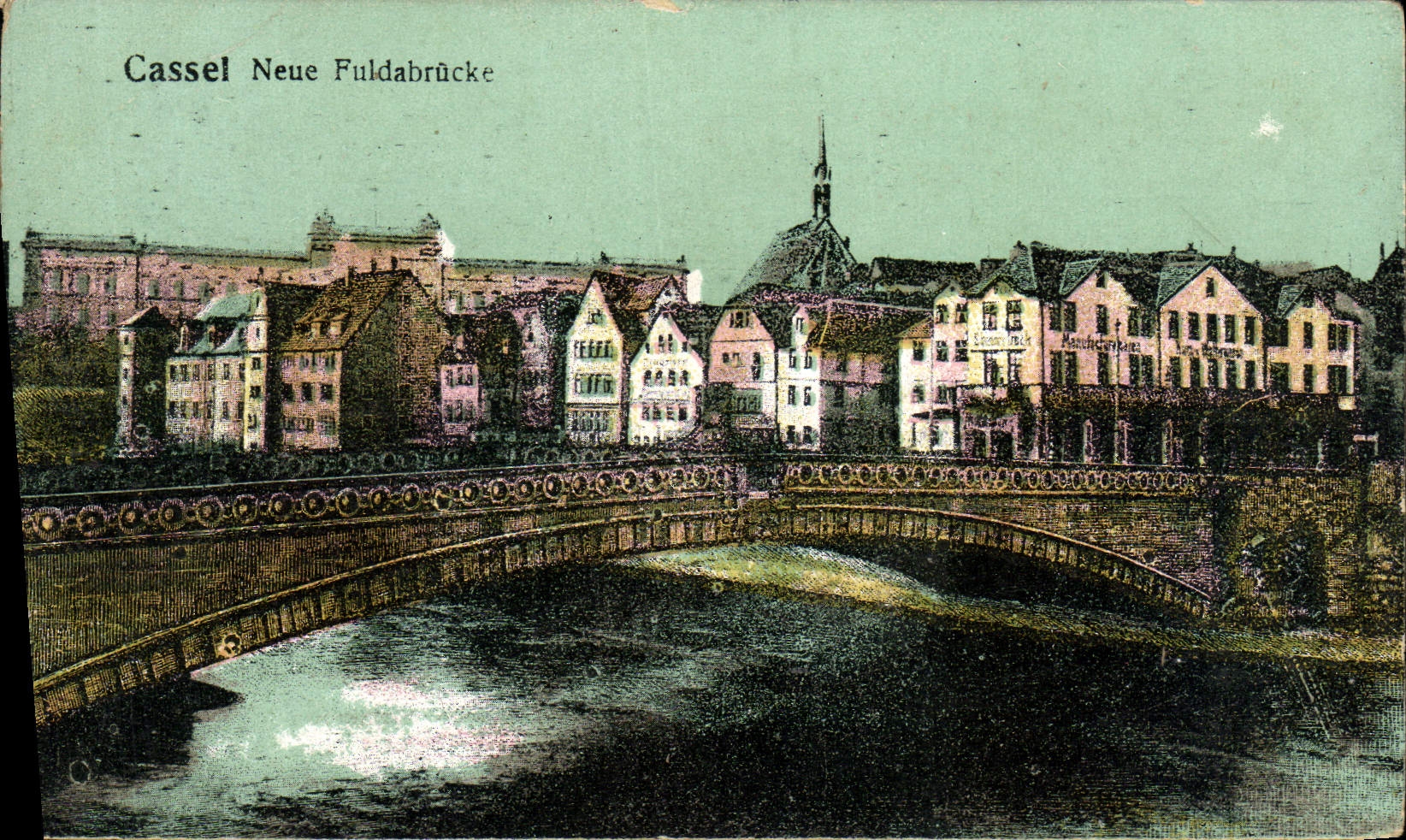 VINTAGE POSTCARD Cassel Neue Fuldabrucke