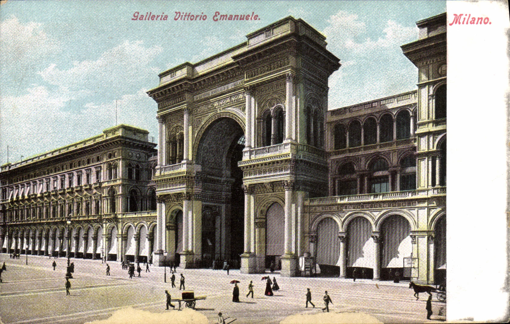 VINTAGE POSTCARD Galleria Vittorio Emanuele Milano