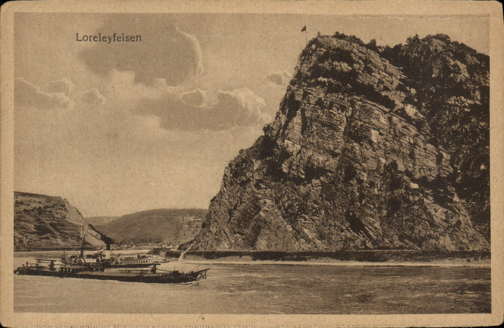 VINTAGE POSTCARD Loreleyfelsen