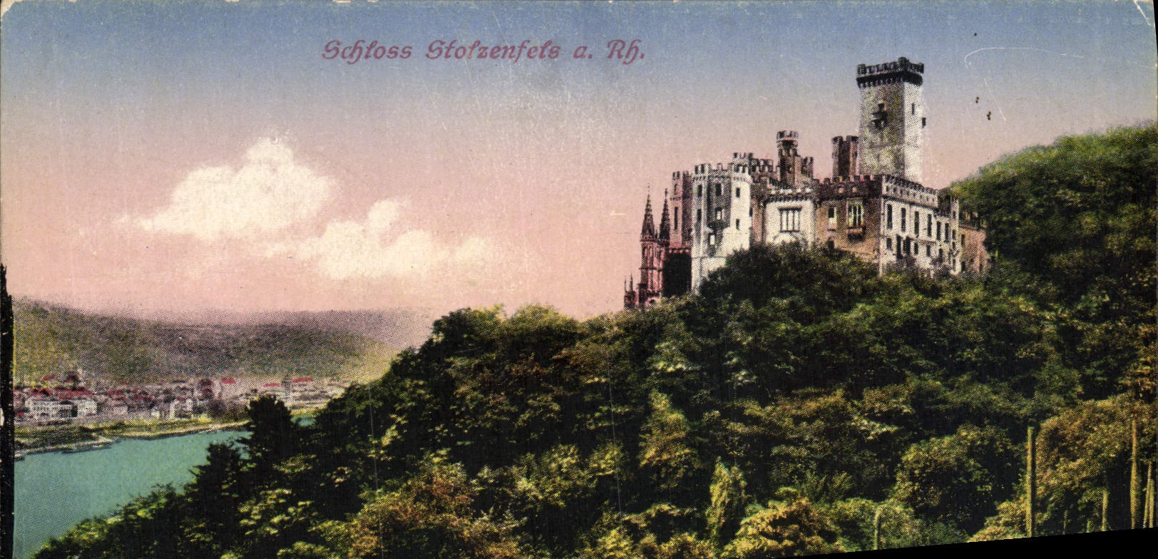 VINTAGE POSTCARD Schloss Stofzenfels has Rh