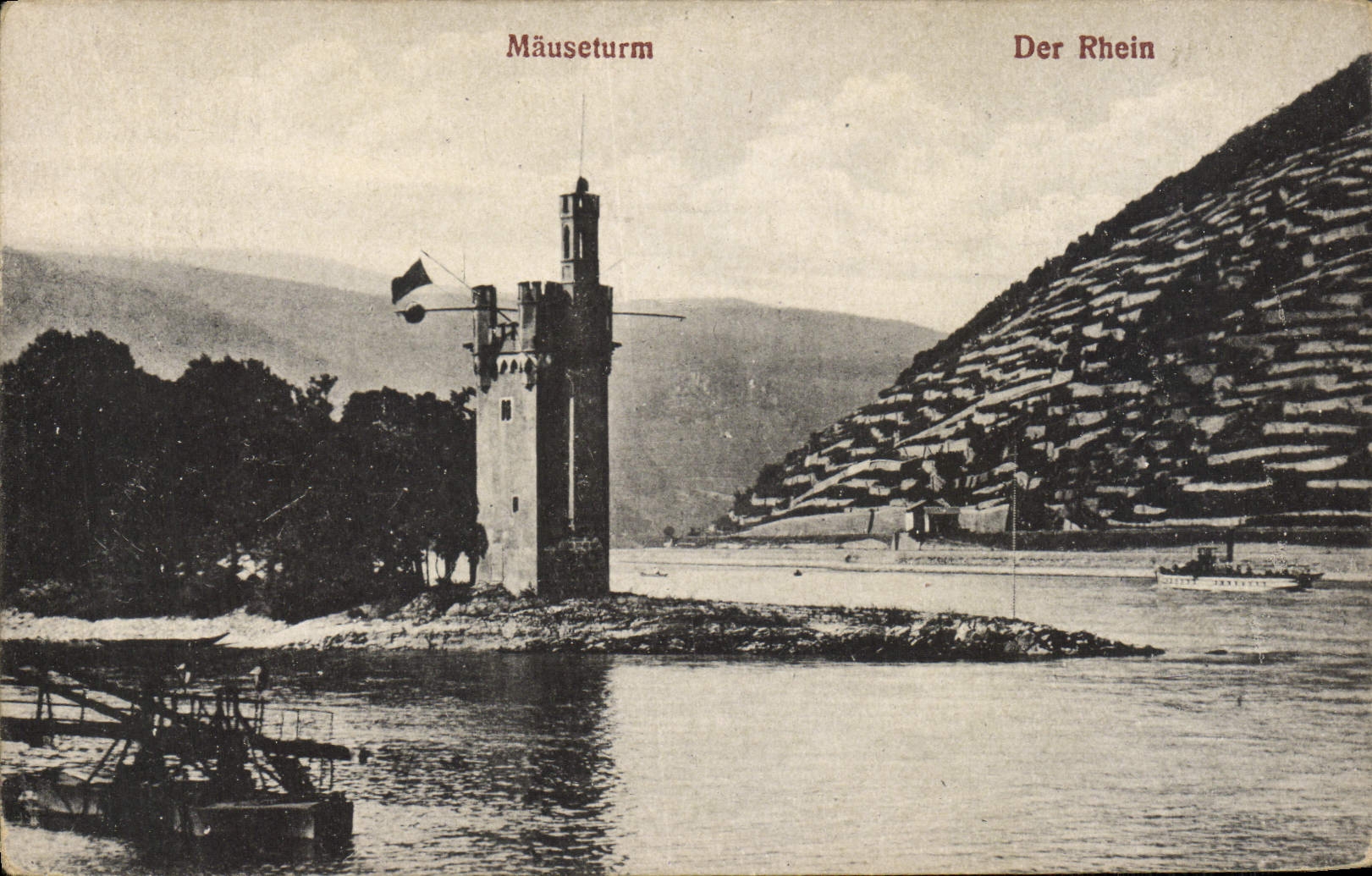 CPA Mauseturm Der Rhein