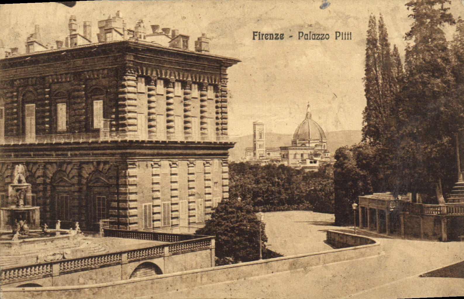 POSTAL Firenze Palazzo Pitti de la VENDIMIA