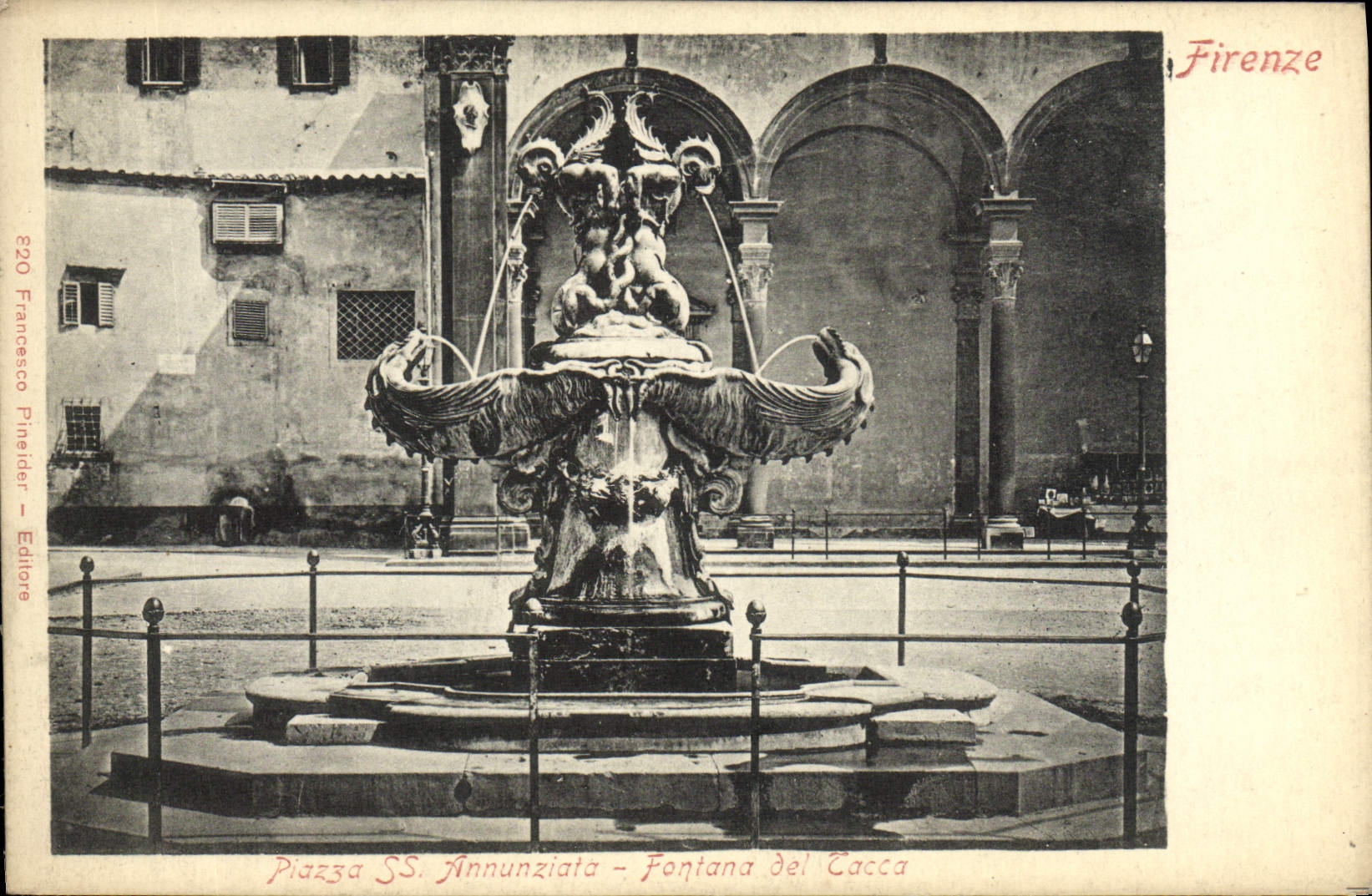 POSTAL Firenze Plazza Fontana del Tacca de la VENDIMIA