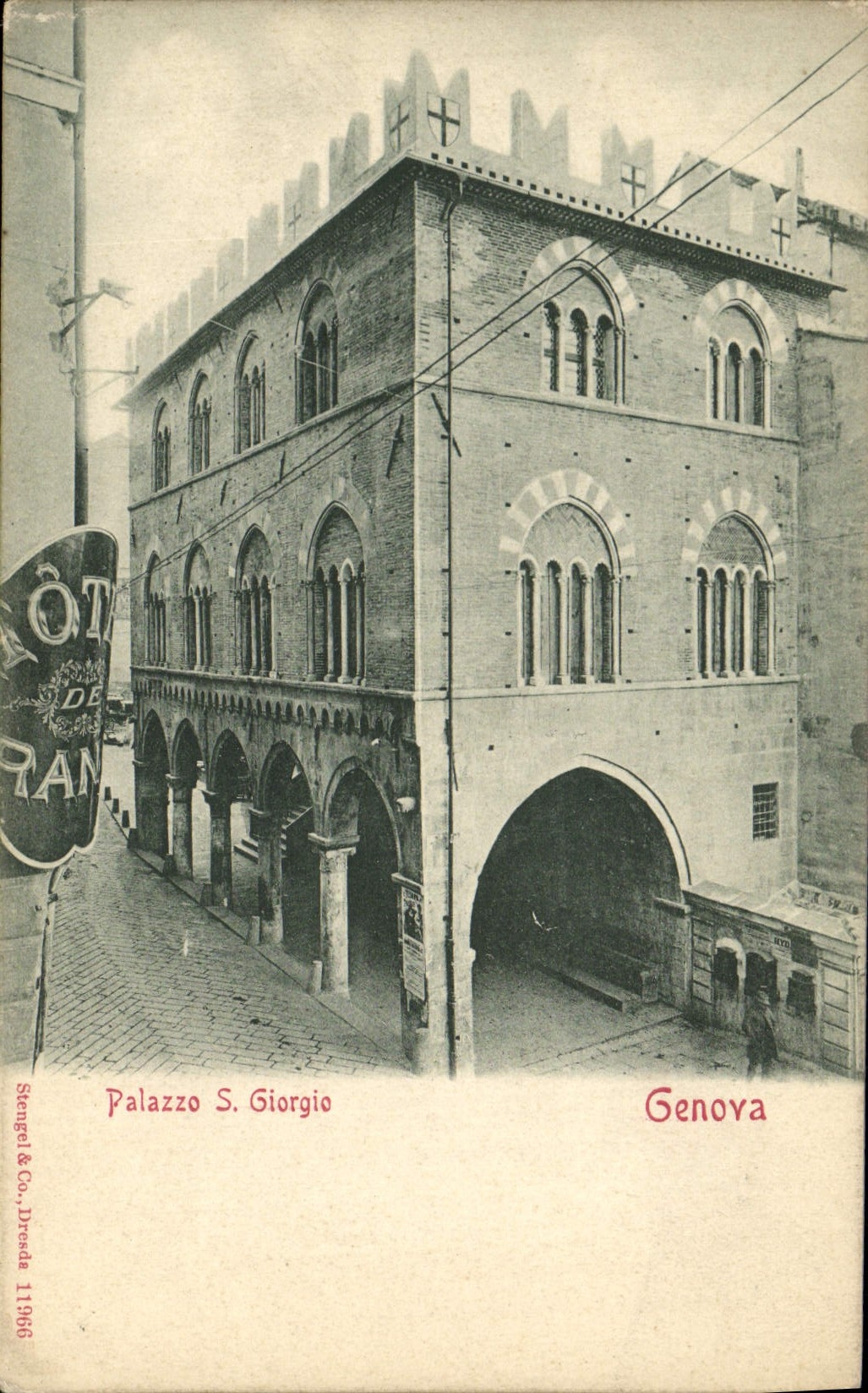 POSTAL Palazzo S Girogio Génova de la VENDIMIA