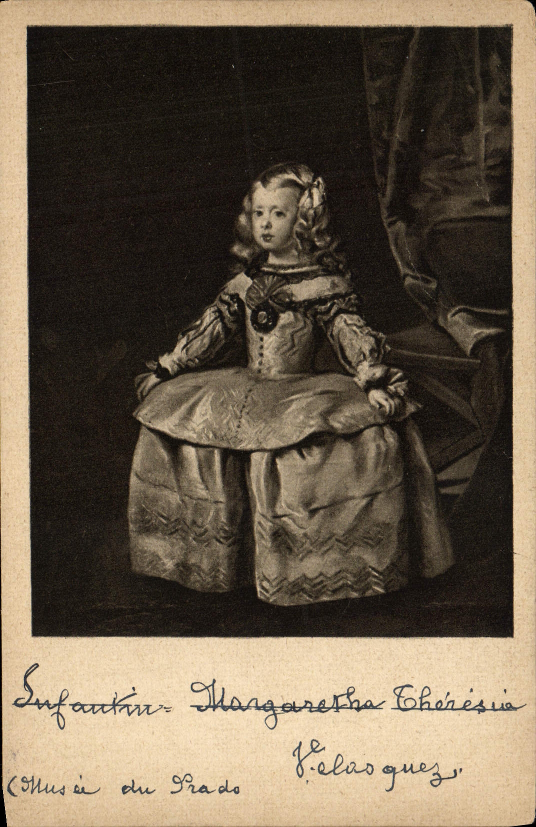 VINTAGE POSTCARD Velasquez Infantin Margaretha Theresia