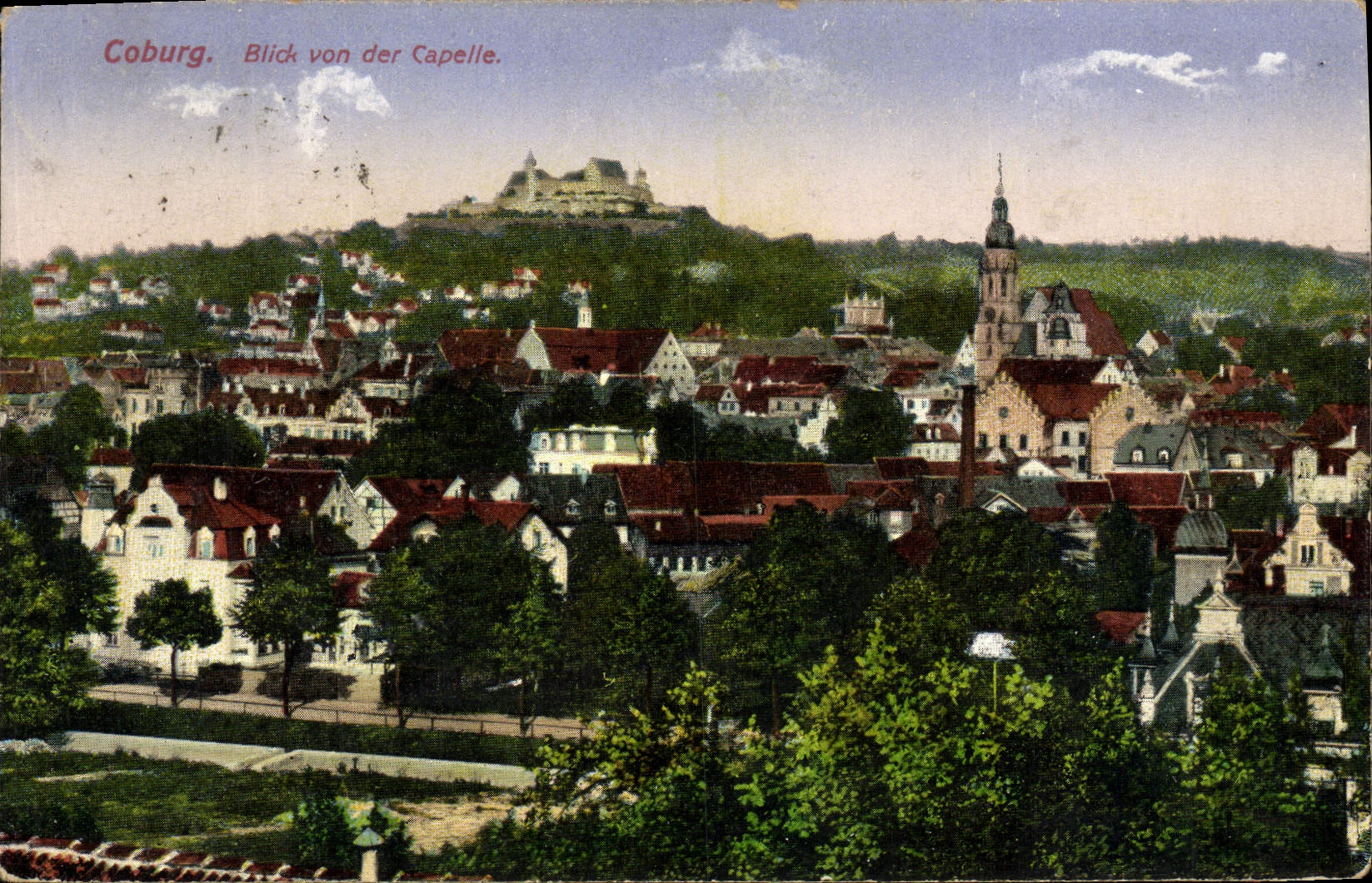 VINTAGE POSTCARD Coburg Blick Von Der Capelle
