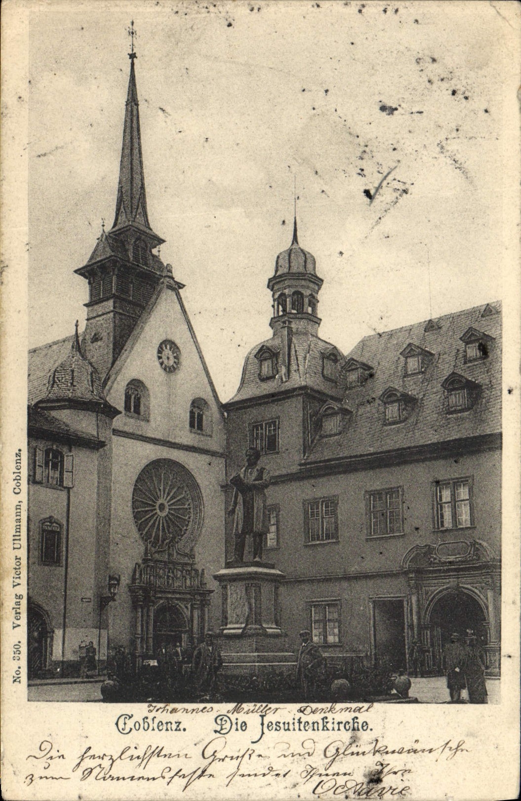 VINTAGE POSTCARD Koblenz Die Jesuitenkirche