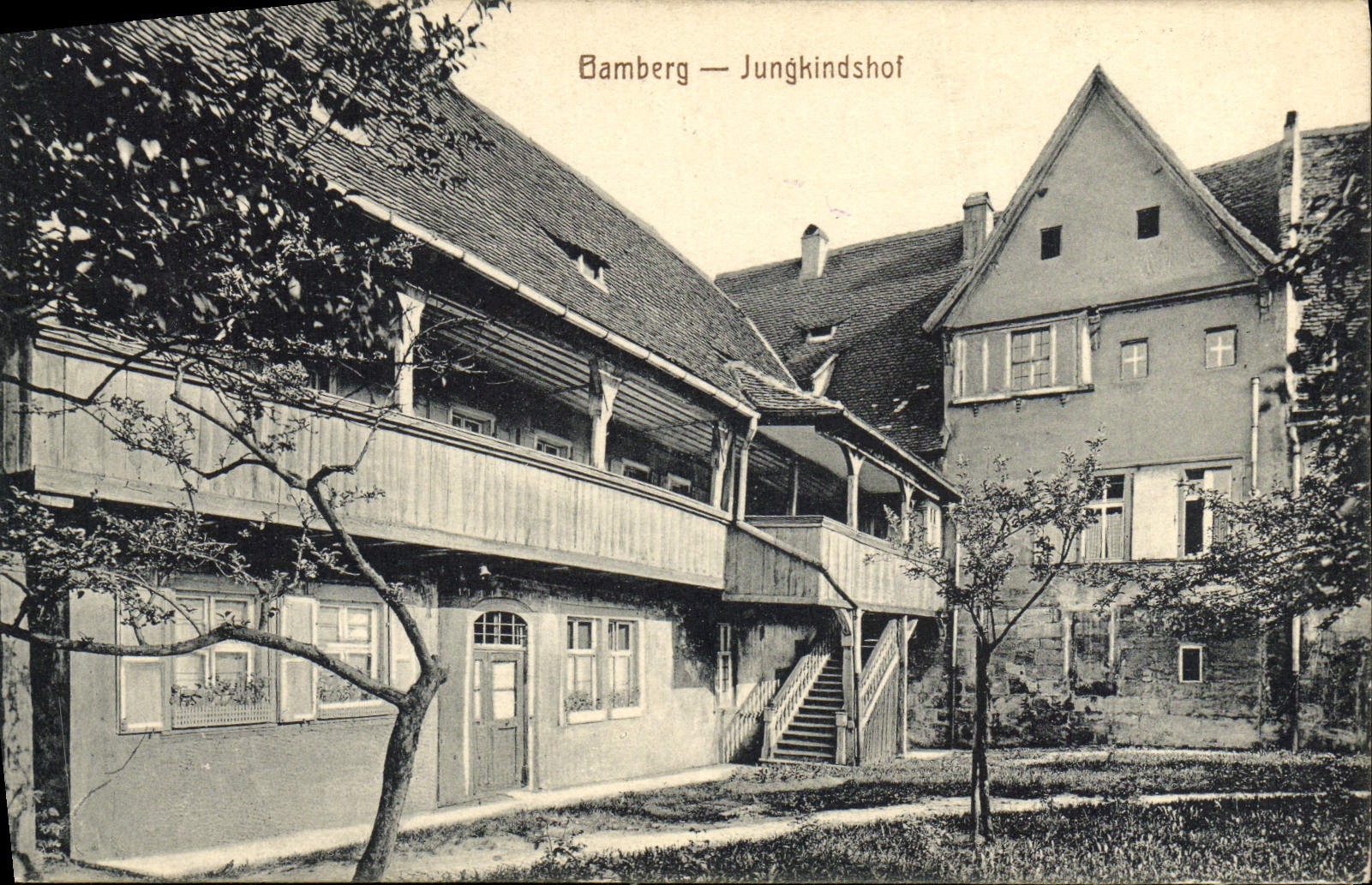 VINTAGE POSTCARD Bamberg Jungkindshof