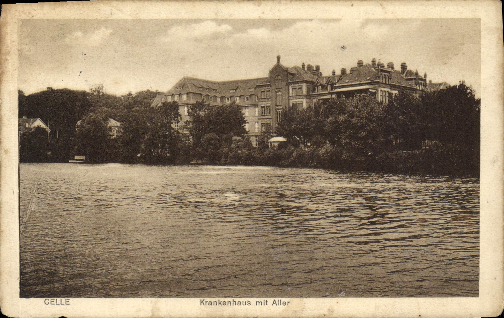 VINTAGE POSTCARD That Krankenhaus MIT Ailer