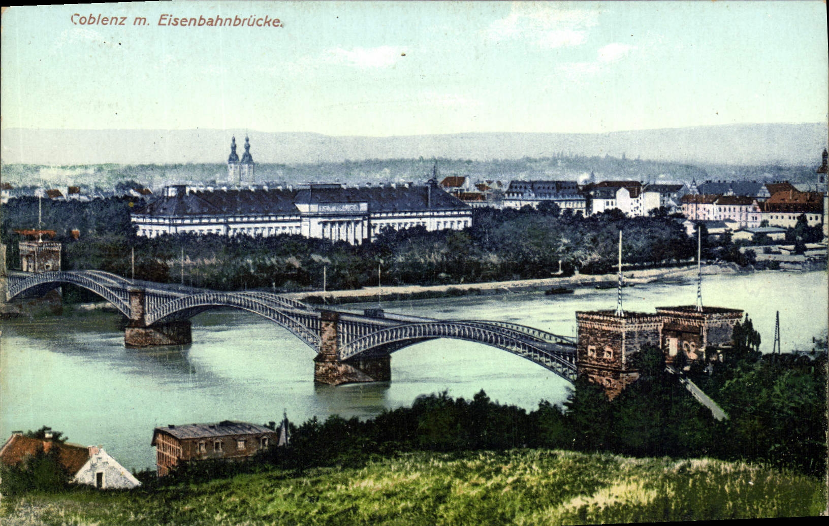 VINTAGE POSTCARD Coblenz Mr. Elsenbahnbrucke