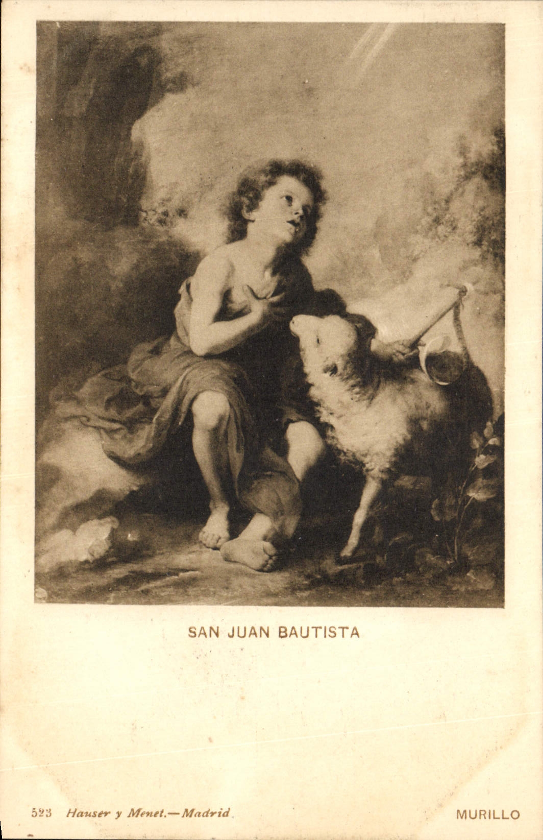 VINTAGE POSTCARD San Juan Bautista Murillo