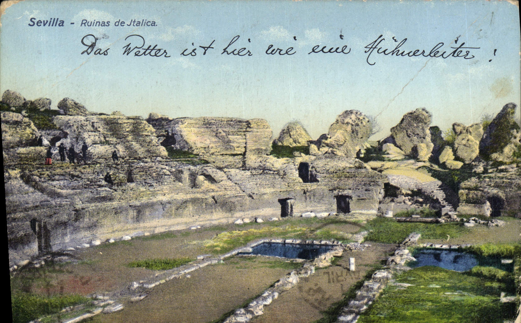 VINTAGE POSTCARD Sevilla Ruined De Jtalica