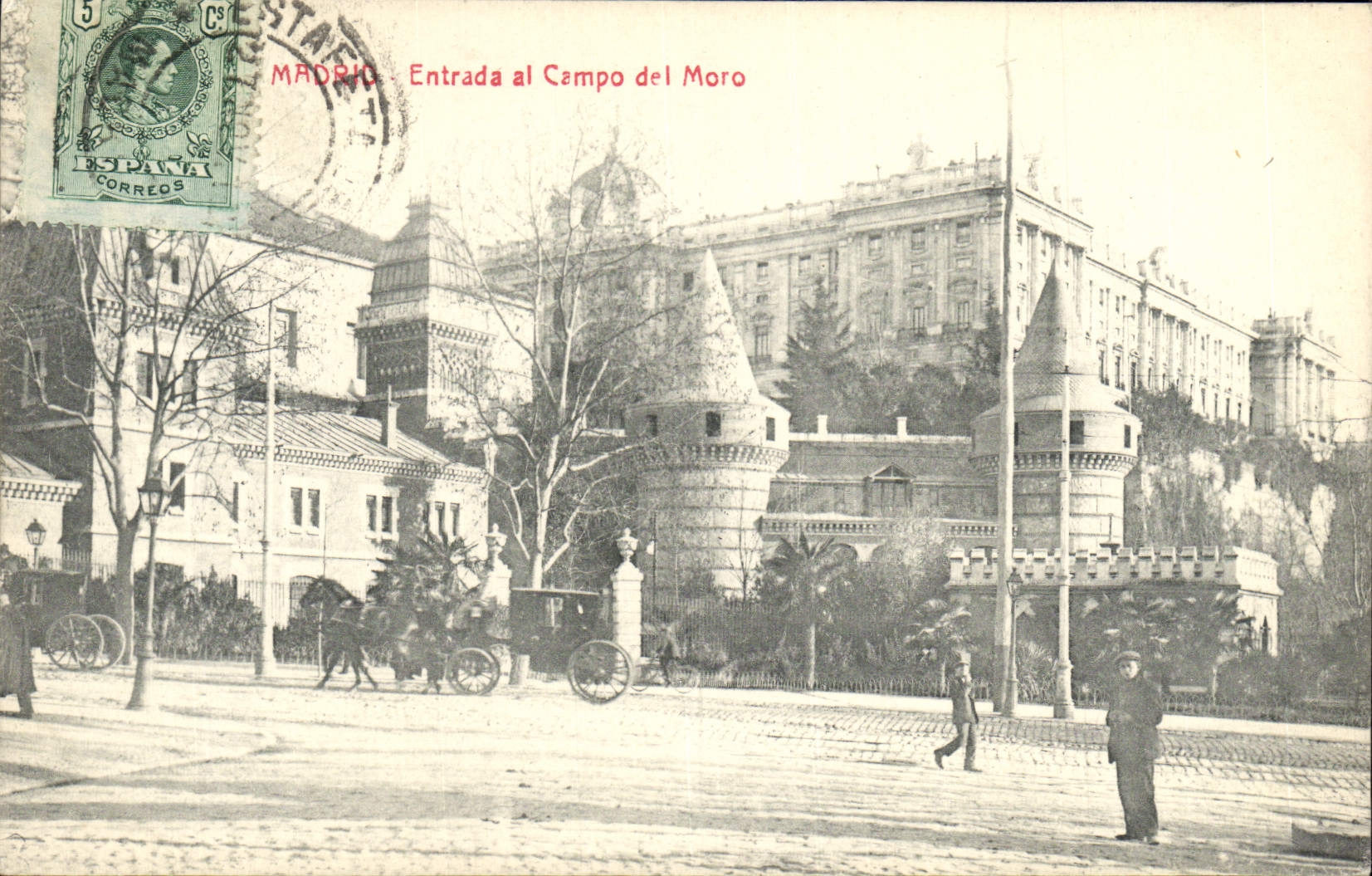 VINTAGE POSTCARD Madrid Entrada Al Camp Del Moro