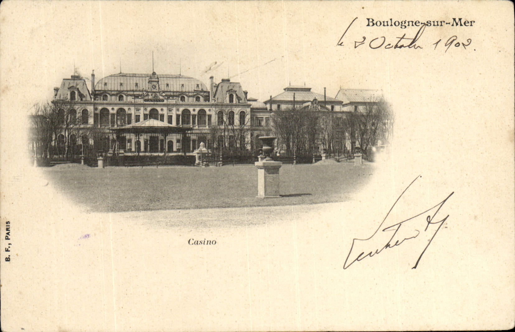 VINTAGE POSTCARD Boulogne On Sea Casino