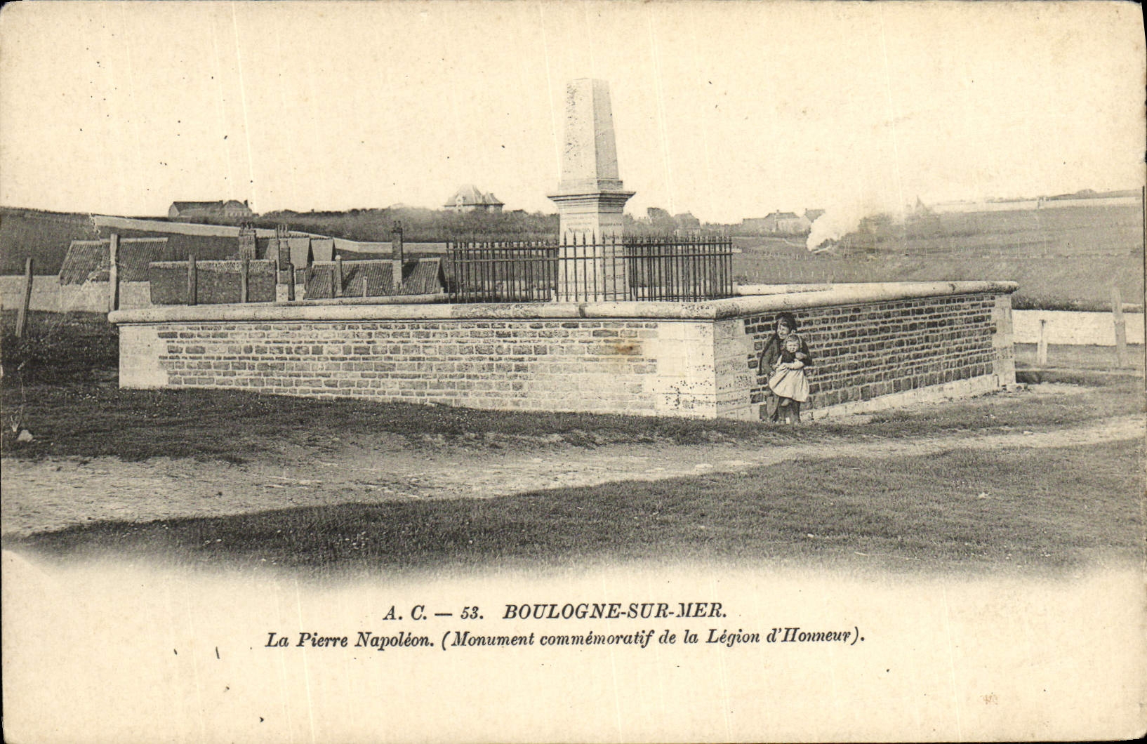 POSTAL Boulogne de la VENDIMIA en el monumento de Pedro Napoleon del mar de la legión de honor