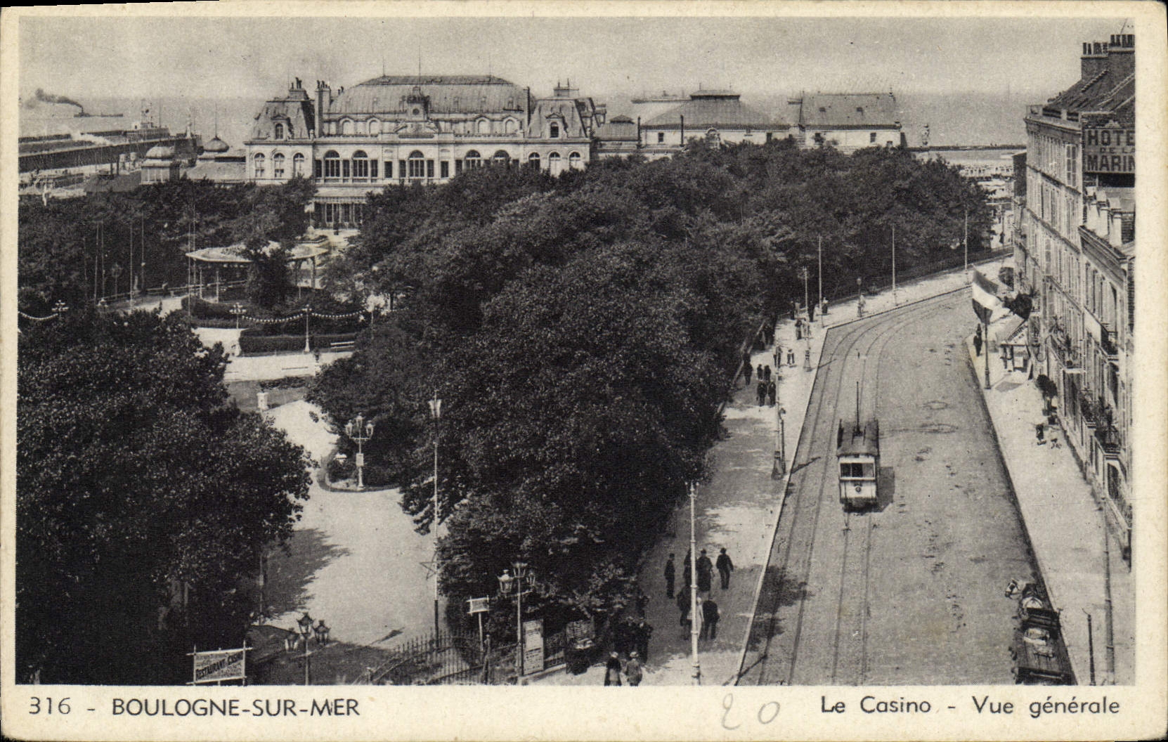 CPA Boulogne Sur Mer Le Casino Vue Generale