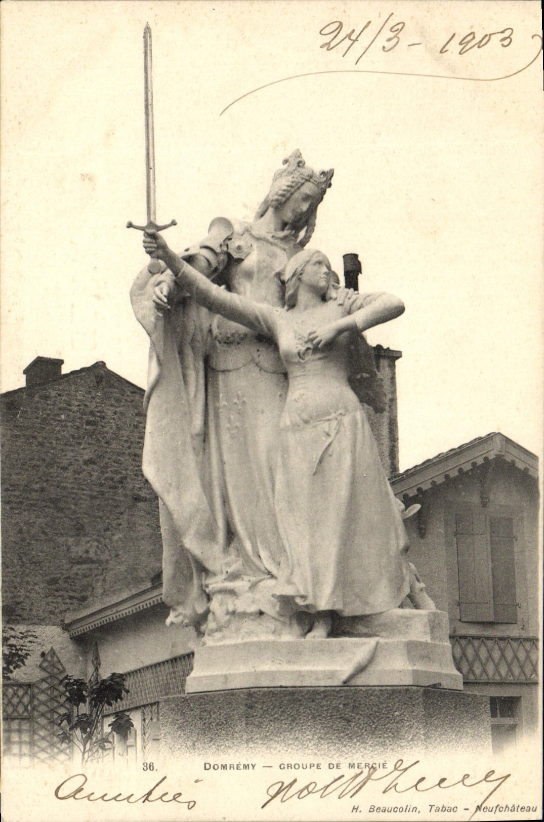 CPA Domremy Groupe De Mercie Jeanne d'Arc