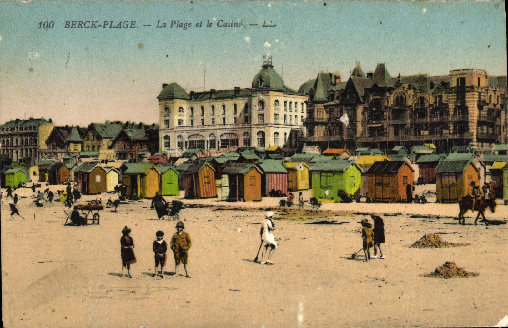 CPA Berck Plage La Plage Et Le Casino