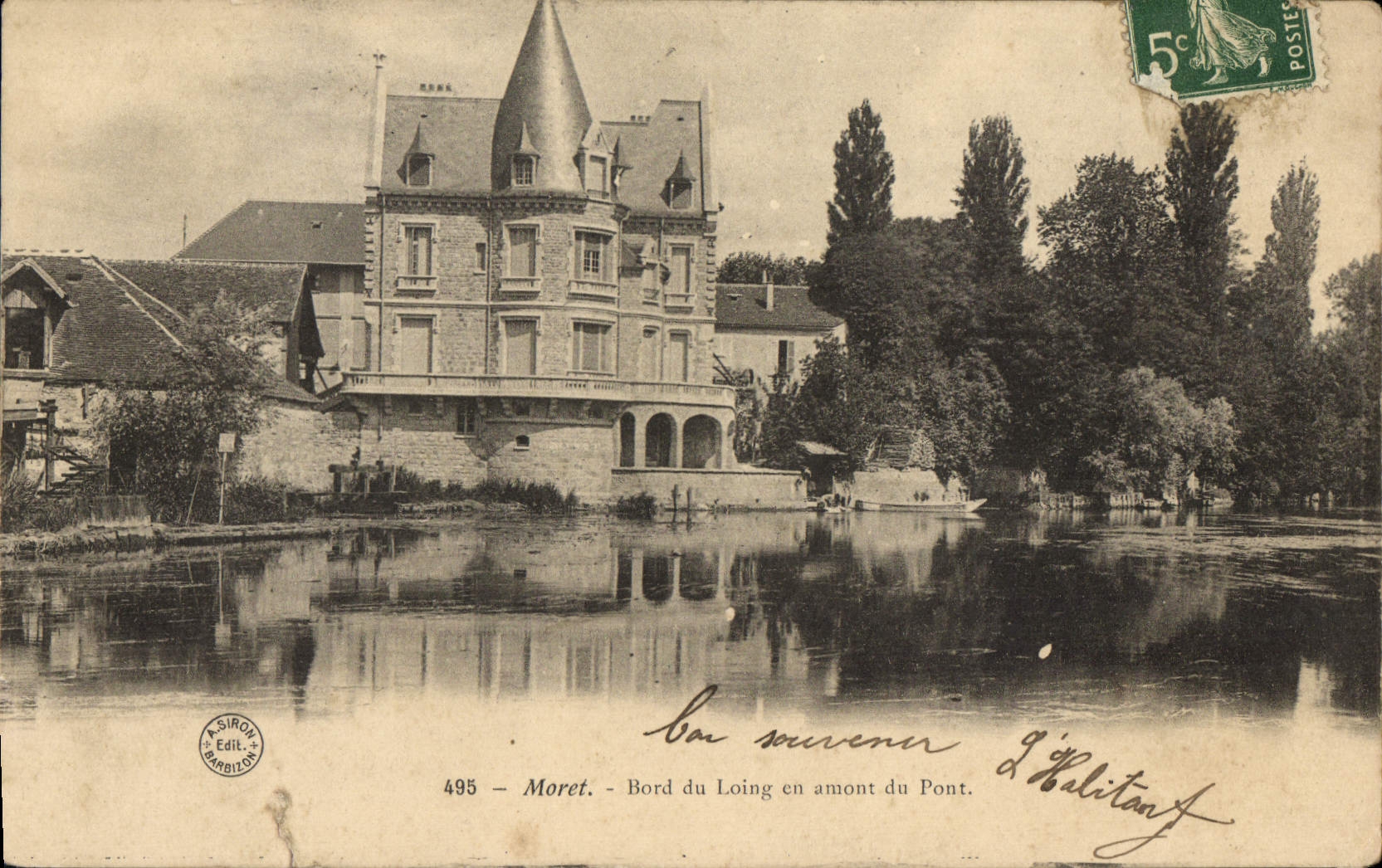 CPA Moret Bord Du Loing En Amont Du Pont
